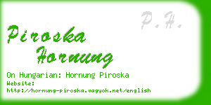 piroska hornung business card